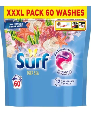 Surf 3in1 Laundry Washing Detergent Capsules 60 washes - Deep Sea