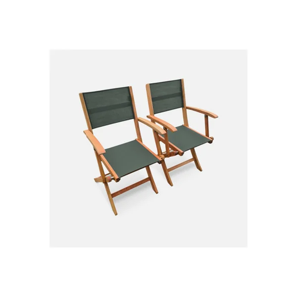 sweeek - 8-seater extendable wooden garden table set with 8 chairs Natural 240x100x75 cm - Almeria 8