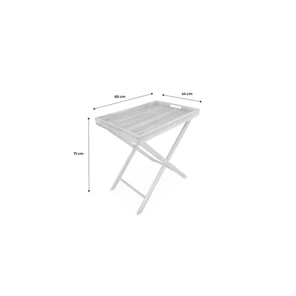 sweeek - Wooden garden trolley Murcia Natural 68x44x68 cm