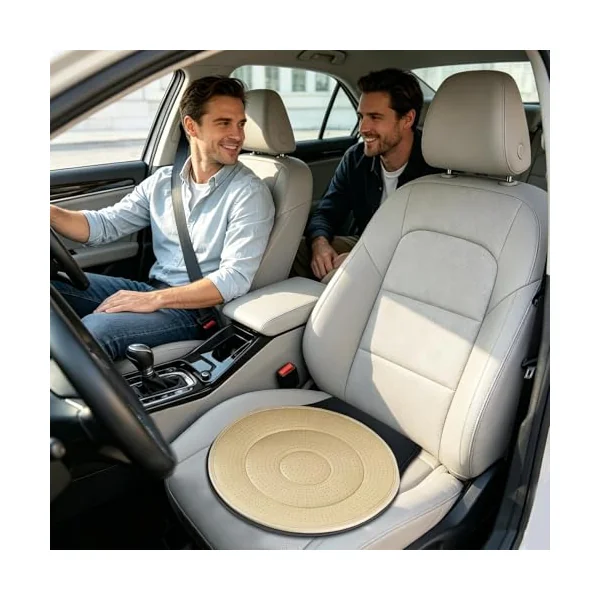 Swivel Seat Cushion 360 Degree Rotating Comfort Lightweight Breathable | Rotating Car Seat for Travel Airplane Truck Home Dining RV Camping Elderly Disabled Driving Vehicle Daily