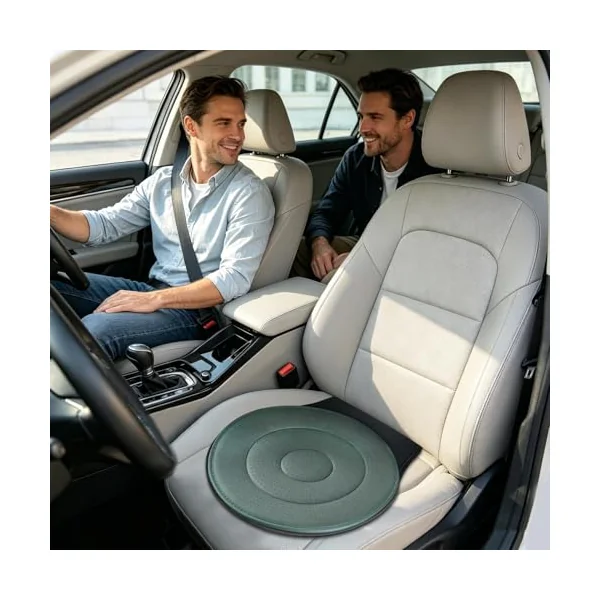 Swivel Seat for Car 360 Degree Rotating Comfort Portable Support | Round Seat Cushion for Offices Airplane Truck Home Dining RV Elderly Disabled Driving Vehicle Daily
