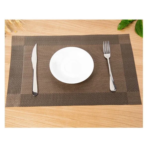 Table Set of 4, PVC Coffee Table Coasters, Rectangular Grid, Square Placemats, Washable, Personalised for Kitchen and Restaurant, 45 x 30 cm