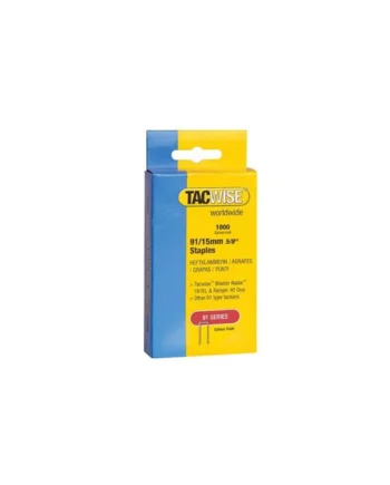 Tacwise 0283 91 Narrow Crown 15mm Staples Galv 1000 Pack for 191 Duo 35