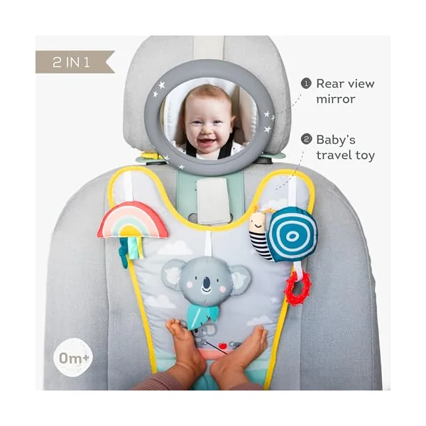 Taf Toys Koala in Car Play Centre. Rear Facing Kick Mat with Hanging Sensory Toys. Easy to Fit Baby Car Travel Activity Centre. Suitable for Boys & Girls from Birth