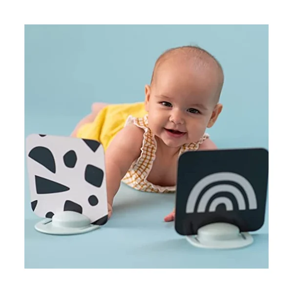 Taf Toys My First Tummy-time Baby Flash Cards. High Contrast Newborn Sensory Flashcard. Black White Monochrome Colourful Visual Stimulation Learning Activity Gift Set for Babies. 0 Months +