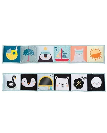 Taf Toys North Pole Tummy Soft Double Sided Activity Book. Includes Baby Safe Mirror, Crinkle Textures and a Soft Baby Teether. 0 months +