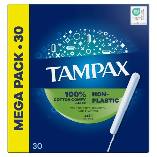 Tampax Super Tampons With Applicator 30s