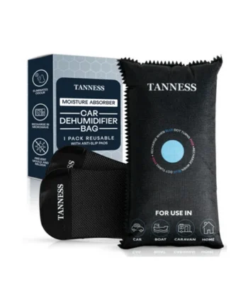 Tanness 1 Pack Reusable Silica Gel Dehumidifier Bags 1kg - Moisture Absorbers with Anti-Slip Pads for Cars & Home