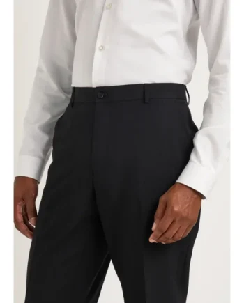 Taylor & Wright Black Regular Fit Formal Trousers