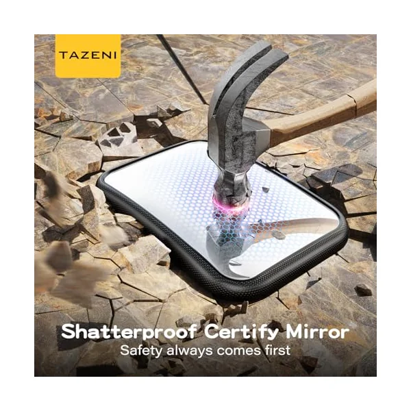 TAZENI Baby Car Mirror for Rear-Facing Car Seat, Fixed Headrests Tesla | Wide clear view, Secure Hook-and-Loop Straps, shatterproof design, fits selected Tesla models, 360° adjustable