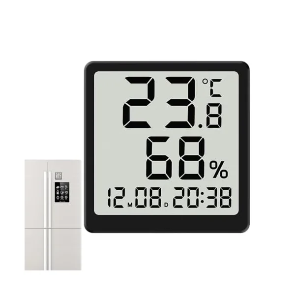 Temperature and Humidity Monitor Magnetic Digital Temperature Meter with | Humidity Sensor Gauge for Home Bedroom Living Room Greenhouse Garage Bathroom Shower Office