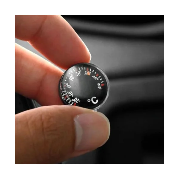 Temperature Gauge Outdoor 20mm 20~50 Degree C Round Portable Gauge | Camping Outdoor Thermograph for Car RV Fridge Garden Patio Window Door Marine Motorcycle Hiking Porch