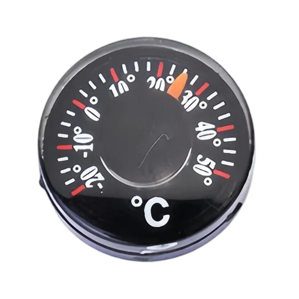 Temperature Gauge Outdoor 20mm 20~50 Degree C Round Portable Gauge | Indoor Outdoor Thermograph for Indoor Car RV Fridge Garden Patio Window Door Marine Motorcycle Hiking