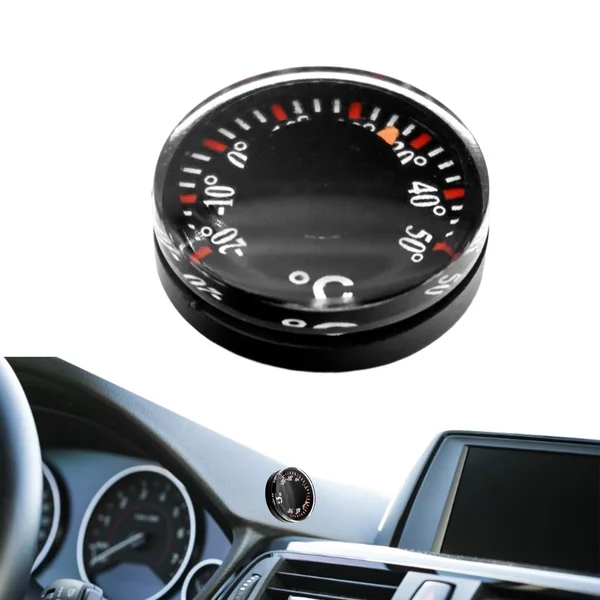Temperature Gauge Outdoor 20mm Portable Round Accuracy Gauge | Small Outdoor Thermograph for Indoor Fridge Window Door Garden Patio Porch Car Motorcycle Marine Hiking