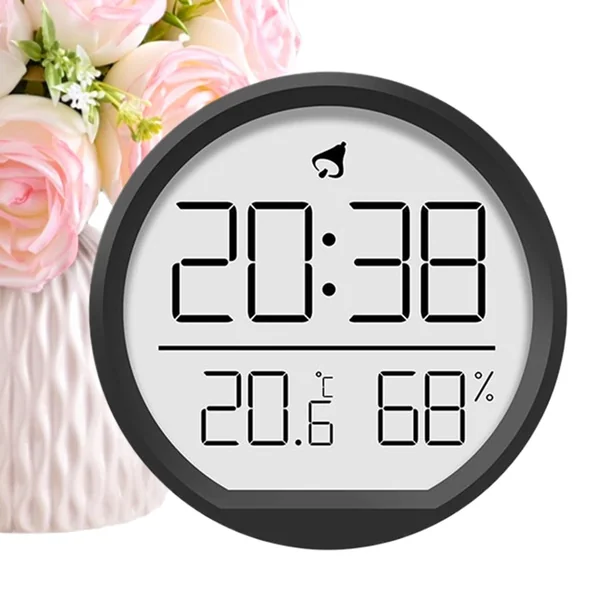 Temperature Humidity Monitor Digital Magnetic Temperature Gauge with Timer | Indoor Humidity Gauge for Home Bedroom Living Room Greenhouse Garage Bathroom Shower Office