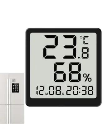 Temperature Humidity Monitor Magnetic Digital Temperature Sensor Gauge with | Household Humidity Sensor for Home Bedroom Kitchen Greenhouse Garage Bathroom Shower Office