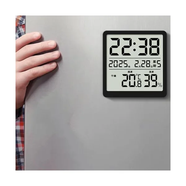 Temperature Humidity Monitor Magnetic Digital Temperature Sensor Gauge with | Household Humidity Sensor for Home Bedroom Kitchen Greenhouse Garage Bathroom Shower Office