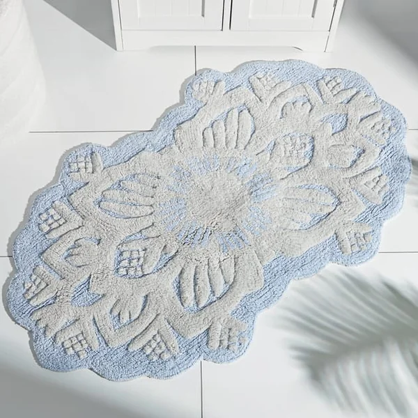 The Lifestyle Edit Tranquillity Tufted Bath Mat Runner