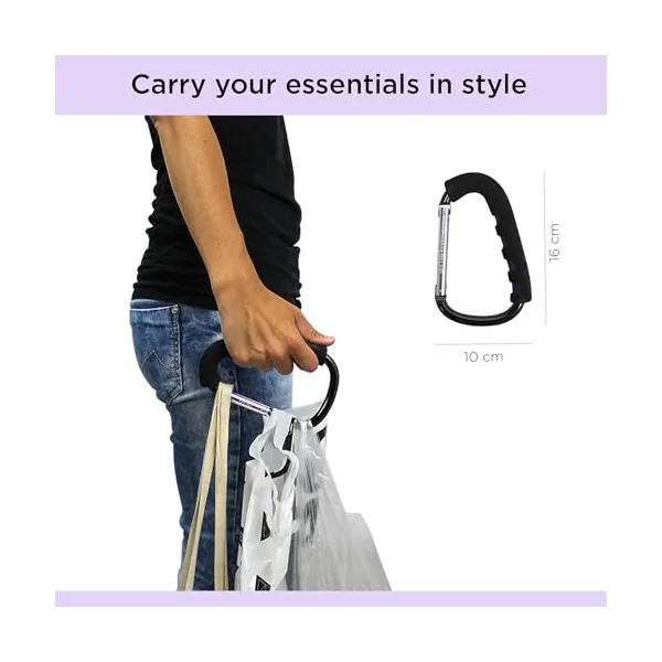 The Original Dooky 126923 Universal Pram and Pram Hook with Quick Snap Fastening