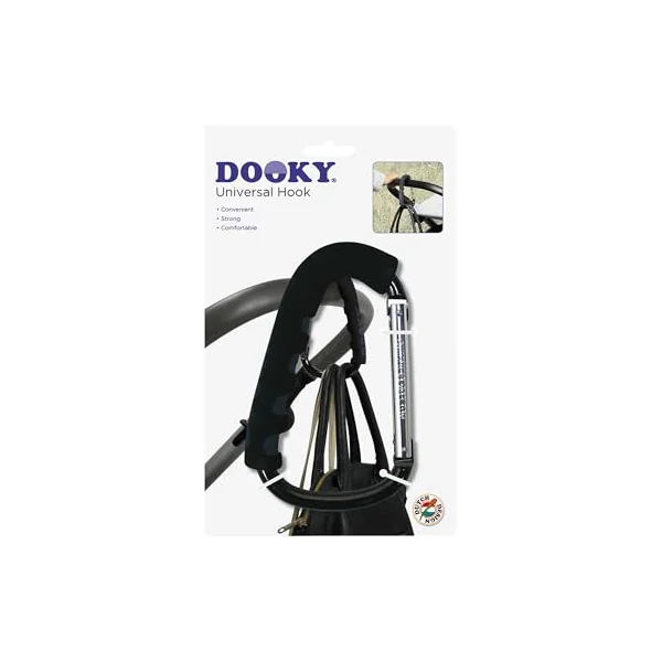 The Original Dooky 126923 Universal Pram and Pram Hook with Quick Snap Fastening