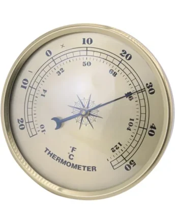 Thermometer Metal Temperature Gauge for Factory Laboratory | Golden Finish, Lightweight Build, Easy Installation, Suitable for Baby Room Use
