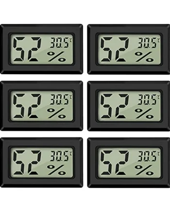 Thlevel Mini Hydrometer Temperature Monitor Room Thermometer | for Greenhouse Home Office 6 Pack