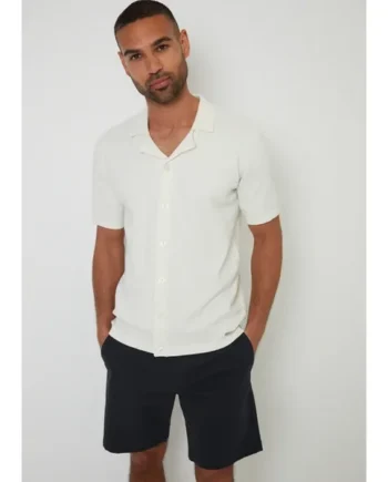 Threadbare Black Cotton Regular Fit Stretch Chino Shorts