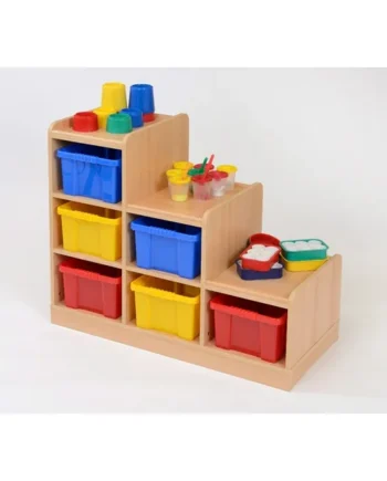 Tiered Storage Unit - 6 Plastic Trays (Right)