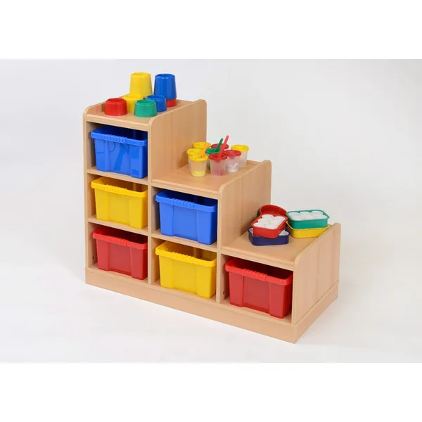 Tiered Storage Unit - 6 Plastic Trays (Right)