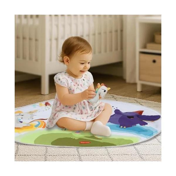 Tiny Love Developmental Gymini, Baby Play Gym with Music, 0+ Months, Baby Play Mat, 20 Activities, Musical Take-Along Toy, Adjustable Arches, Smart and Adjustable Design, Born to Party