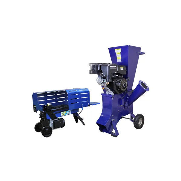 T-Mech Log Splitter 5T 370mm & 15HP Wood Chipper