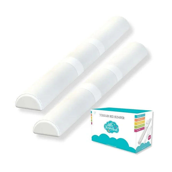 Toddler Bed Bumper Guard – Soft Foam Safety Bed Rail for Toddlers with Non-Slip Cover – Child Sleep Barrier for Twin, Full, Queen & King Mattress – Washable Kids Protection for Home or RV (2 Pack)