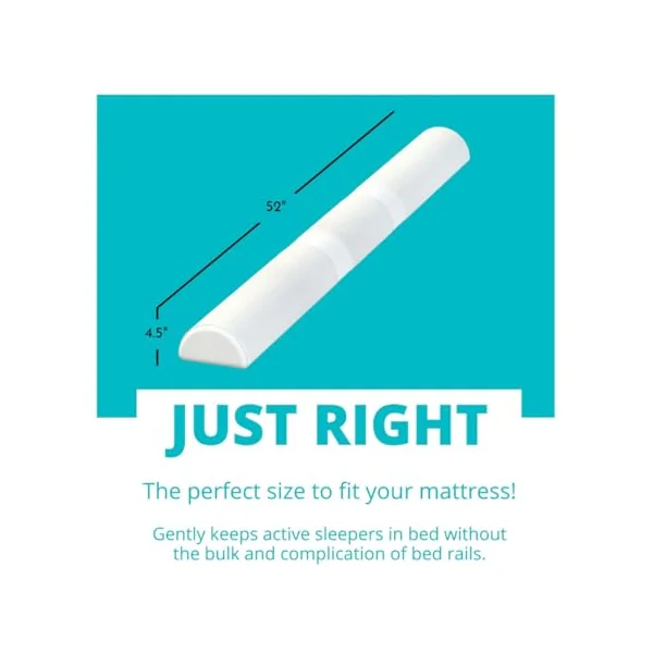Toddler Bed Bumper Guard – Soft Foam Safety Bed Rail for Toddlers with Non-Slip Cover – Child Sleep Barrier for Twin, Full, Queen & King Mattress – Washable Kids Protection for Home or RV (2 Pack)