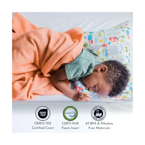 Toddler Bed Bumper Guard – Soft Foam Safety Bed Rail for Toddlers with Non-Slip Cover – Child Sleep Barrier for Twin, Full, Queen & King Mattress – Washable Kids Protection for Home or RV (2 Pack)