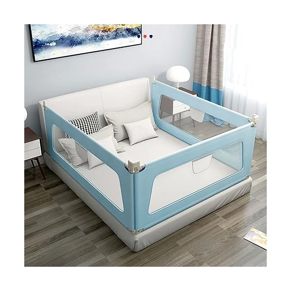 Toddler Bed Rail Guard, Kids Bed Guard Rail for Toddlers, Baby Bed Rail Guard for End of Bed, All-Round Sturdy Baby Bed Fence, with Reinforced Anchor Safety System (C 1.5m)