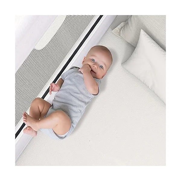 Toddler Bed Rail Guard, Kids Bed Guard Rail for Toddlers, Baby Bed Rail Guard for End of Bed, All-Round Sturdy Baby Bed Fence, with Reinforced Anchor Safety System (C 1.5m)