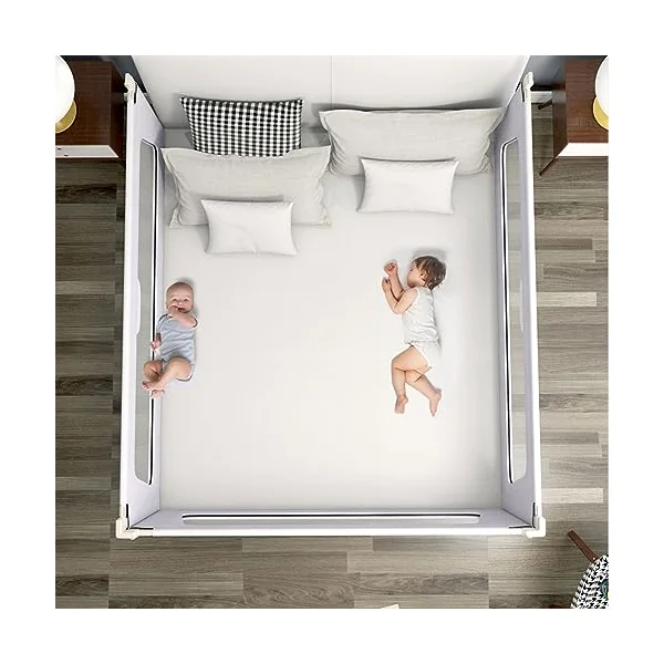 Toddler Bed Rail Guard, Kids Bed Guard Rail for Toddlers, Baby Bed Rail Guard for End of Bed, All-Round Sturdy Baby Bed Fence, with Reinforced Anchor Safety System (C 1.5m)