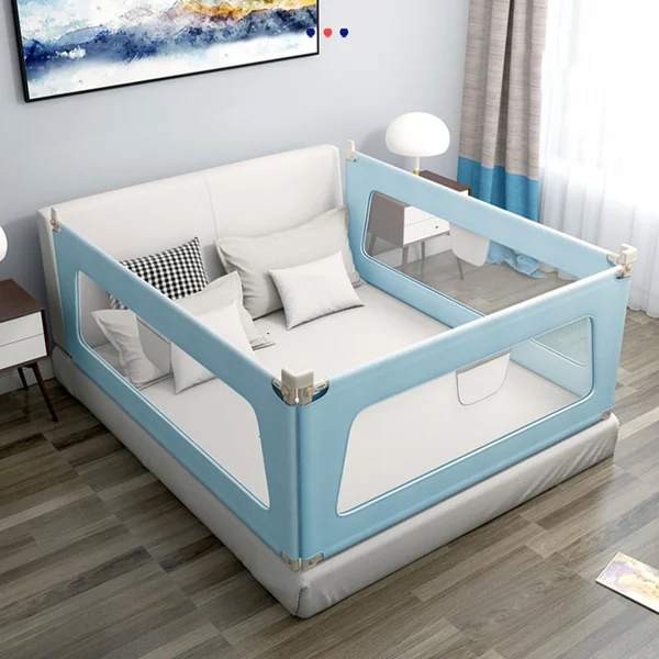 Toddler Bed Rail Guard, Kids Bed Guard Rail for Toddlers, Baby Bed Rail Guard for End of Bed, All-Round Sturdy Baby Bed Fence, with Reinforced Anchor Safety System (C 1.5m)
