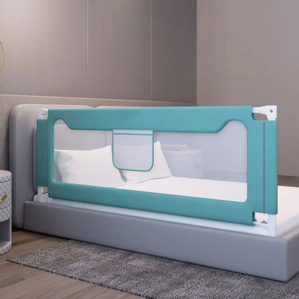 Toddler Bed Rails, Baby Bed Rail Guard for End of Bed, Safety Bed Guard Rails for Kids, Extra Tall Kids Bed Guardrail, Breathable Mesh Vertical Lifting Baby Rail (B 1.2m)