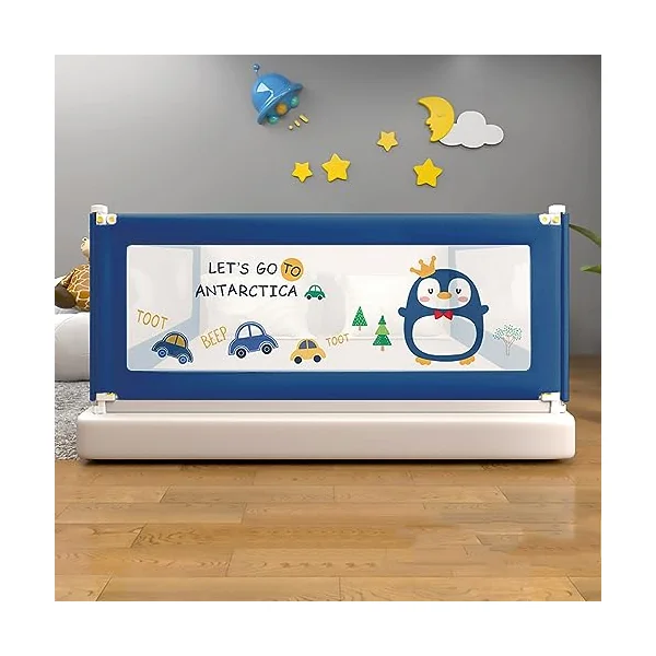 Toddler Bed Rails, Guard Extra Tall Kids Bed Guardrail, Vertical Lifting Collapsible Baby Safety Bed Rail, with Breathable Mesh & Double Safety Child Lock (A 1.5m)