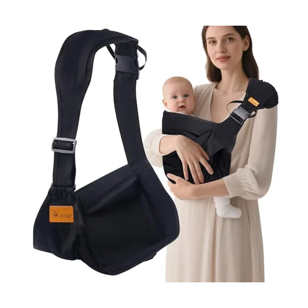 Toddler Carrier Sling Baby Carrier Newborn Baby Sling Carrier Baby Carriers from Newborn Baby Wrap Carrier Toddler Sling with Extra Wide Cozy Strap, Safety Adjustable Ergonomic Toddler Carrier
