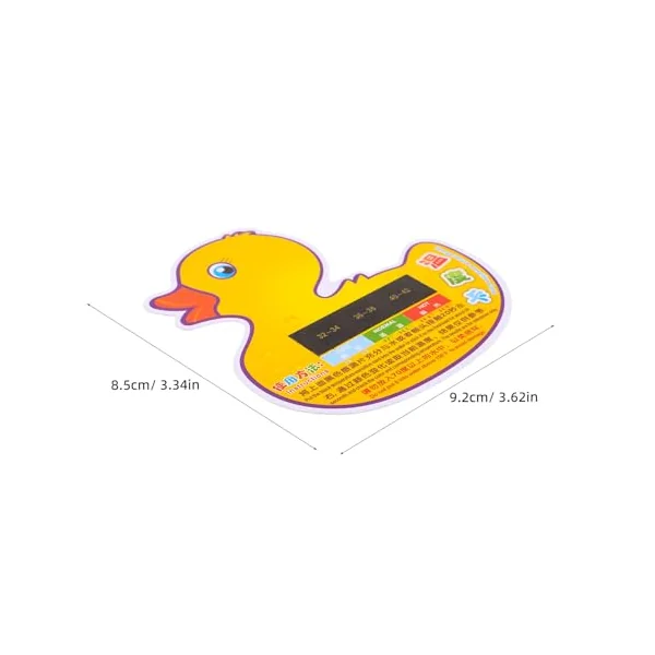Toddmomy 10pcs Baby Bath Temperature Monitor Duck Shaped Lightweight Plastic Thermometers with Digital Lcd Display for Newborns Bath Time and Traveling