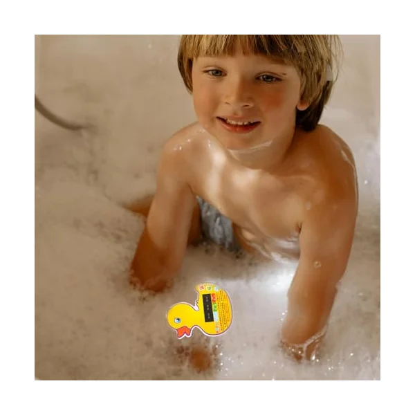 Toddmomy 10pcs Baby Bath Temperature Monitor Duck Shaped Lightweight Plastic Thermometers with Digital Lcd Display for Newborns Bath Time and Traveling