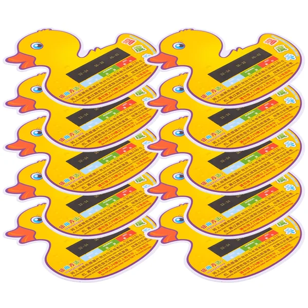 Toddmomy 10pcs Baby Bath Temperature Monitor Duck Shaped Lightweight Plastic Thermometers with Digital Lcd Display for Newborns Bath Time and Traveling