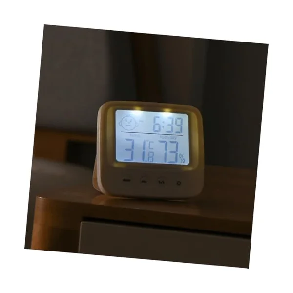 Toddmomy Boys and Girls Room LCD Screen Electronic Digital Display Wall Mounted Indoor Thermometers for Home Baby Room
