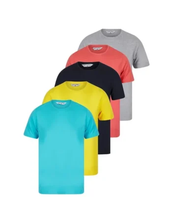 Tokyo Laundry Blue Cotton 5-Pack Short Sleeve T-Shirts