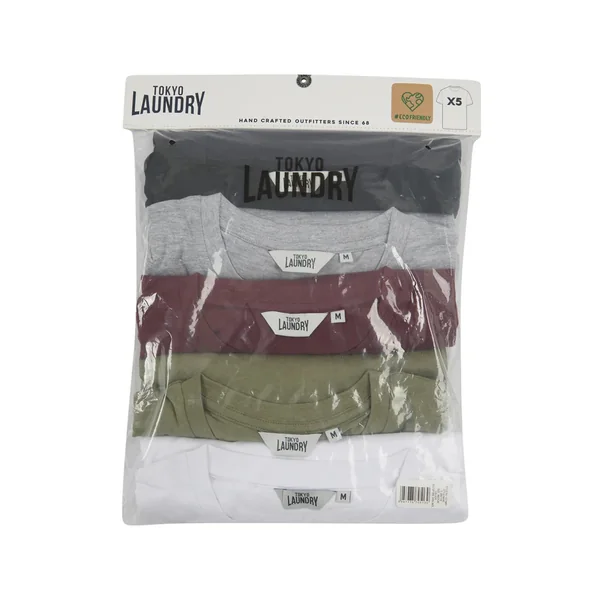 Tokyo Laundry Burgundy Cotton 5-Pack Short Sleeve T-Shirts