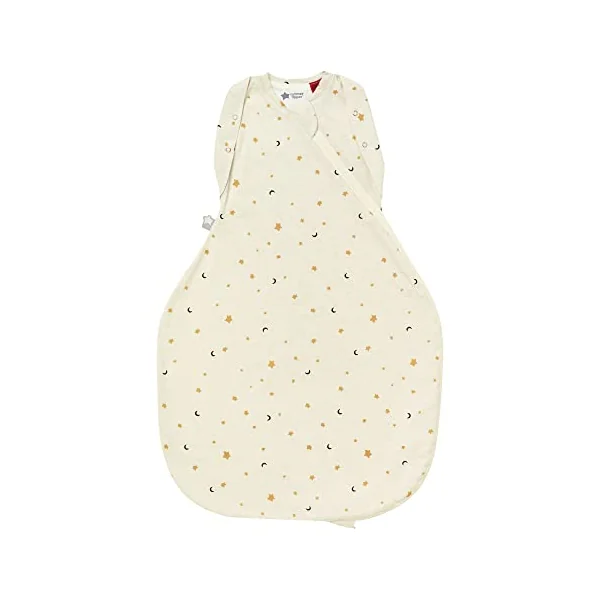 Tommee Tippee Baby Sleep Bag for Newborns, 3-6 m, 2.5 TOG, The Original Grobag Swaddle Bag, Hip-Healthy Design, Soft Cotton-Rich Fabric, Oatmeal Marl Star