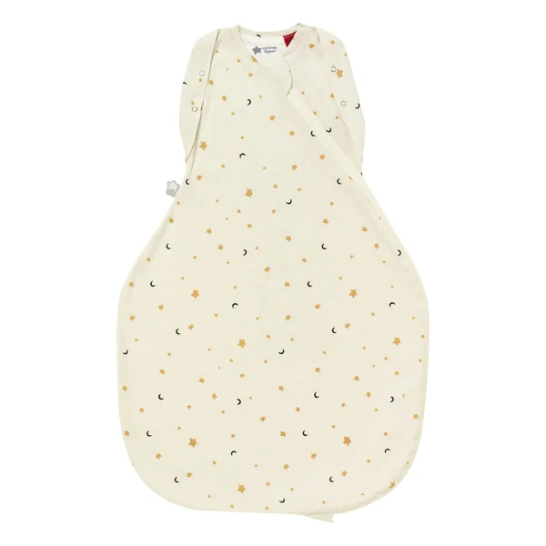 Tommee Tippee Baby Sleep Bag for Newborns, 3-6 m, 2.5 TOG, The Original Grobag Swaddle Bag, Hip-Healthy Design, Soft Cotton-Rich Fabric, Oatmeal Marl Star