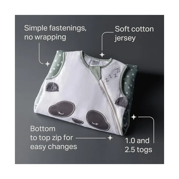 Tommee Tippee Baby Sleep Bag, The Original Grobag, Hip-Healthy Design, Soft Cotton-Rich Fabric, 6-18 m, 1.0 TOG, Blush